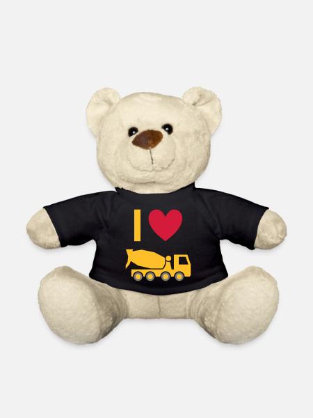 Ich liebe Betonmischfahrzeuge - Teddy - Schwarz