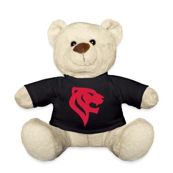tiger head logo 2 - Teddy Bear - black - Front