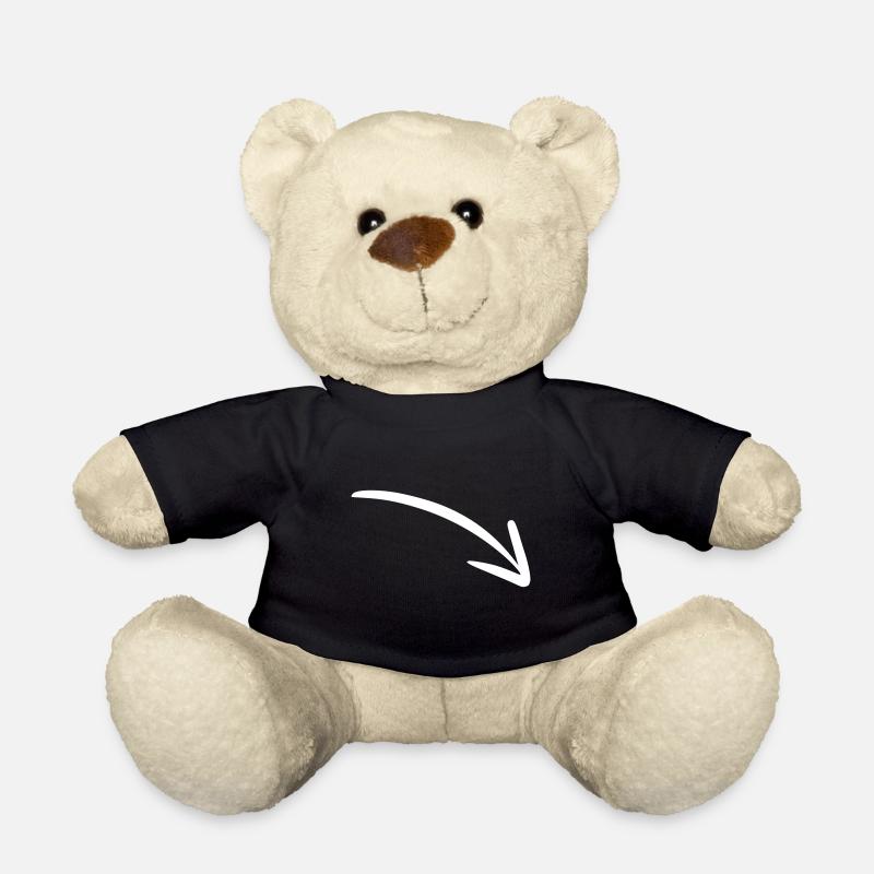 Arrow drawing sketch white - Teddy Bear - black