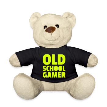 OLDSCHOOL GAMER design with free color choice - Teddy Bear - black - Front