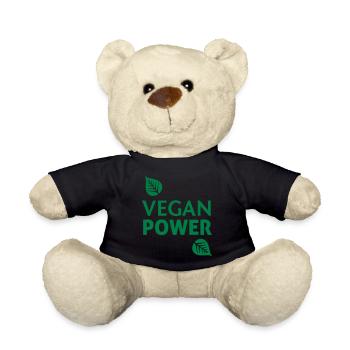 Vegan Power - Teddy - Schwarz - Vorne