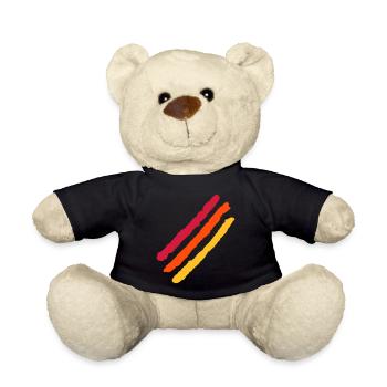 Couleurs Stripe Design / Drapeau vectoriel - Nounours - noir - Devant