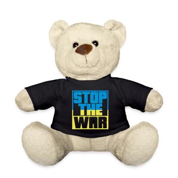 Farben änderbar | Stop the War | Kein Krieg - Teddy - Schwarz - Vorne