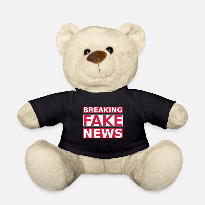 Breaking Fake News - Teddy - Schwarz