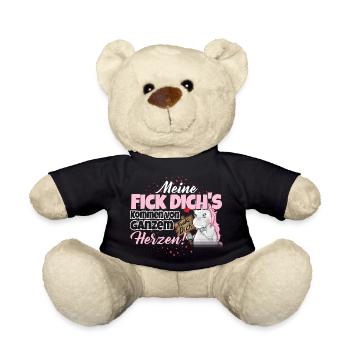 Einhorn - Fick Dich - Teddy - Schwarz - Vorne