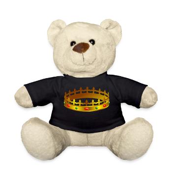 krone crown koenig king castle schloss tower burg1 - Teddy - Schwarz - Vorne