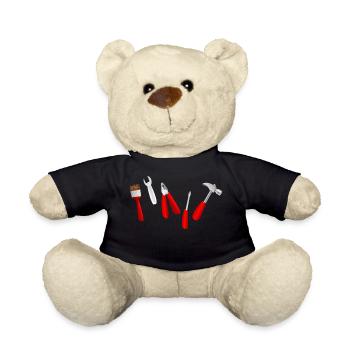 werkzeug tools pinsel hammer schraubenzieher zange - Teddy - Schwarz - Vorne