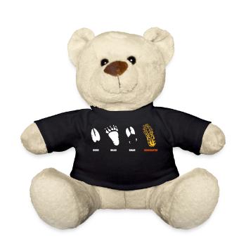 Bushcraft Survival Fußspuren Wald Wild Überleben - Teddy - Schwarz - Vorne
