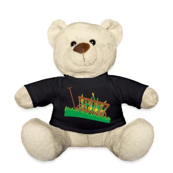 Kohlfahrt Alkohol Feiern Kalt Bollerwagen Geschenk - Teddy - Schwarz - Vorne