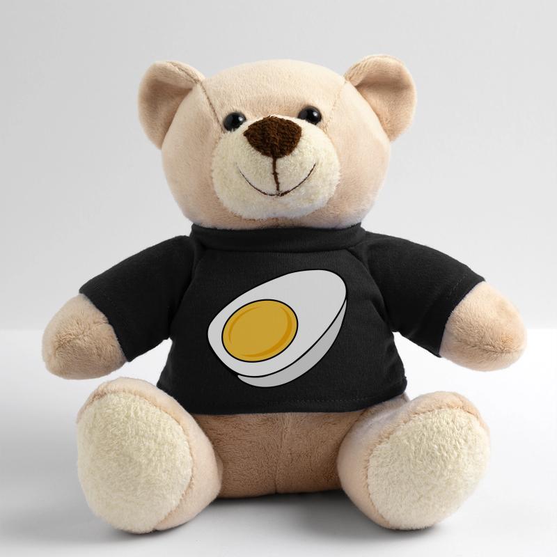 Egg cooked half divided Teddy Bear