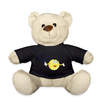 tennis Emoticon Smiley Ball - Teddy - Schwarz - Vorne