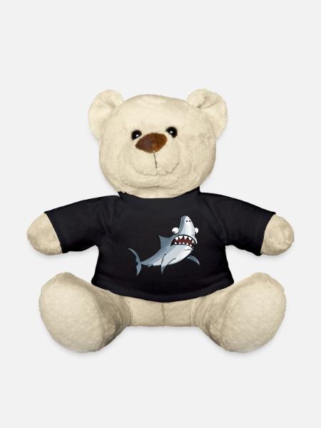 funny shark - Teddy Bear - black
