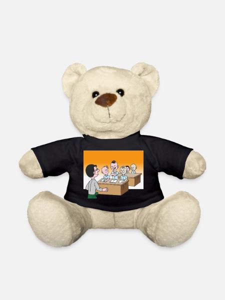 Schüler in der Klasse in der Schule - Teddy - Schwarz