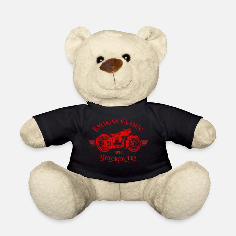Bavarian Classic Motorcycles - red - Teddy Bear - black
