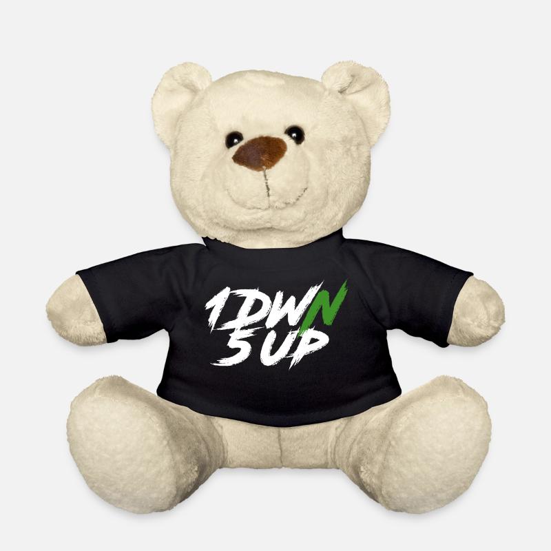 1DWN5UP white - Teddy Bear - black