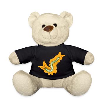 Giftiger Skolopender Hundertfüsser als Krabbeltier - Teddy - Schwarz - Vorne