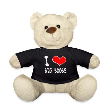 I Love big boobs - Teddy - Schwarz - Vorne
