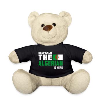 Keep calm Algeria / gift flag North Africa - Teddy Bear - black - Front