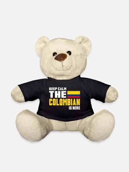 Keep calm Kolumbien / Geschenk Flagge Südamerika - Teddy - Schwarz