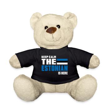 Keep calm Estland / Geschenk Tallinn Osteuropa - Teddy - Schwarz - Vorne