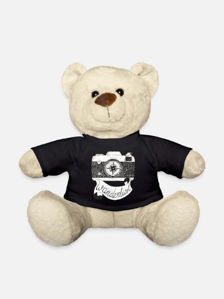 Kompass camera utstrengstrang In photographer gift - Teddy Bear - black