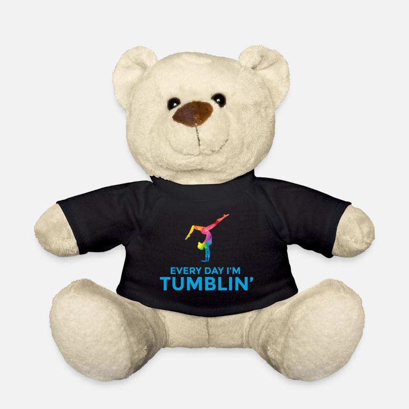 Handstand gymnastics gymnastics saying funny gift - Teddy Bear - black
