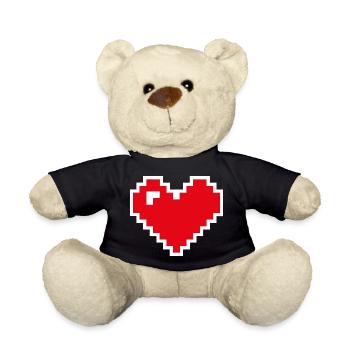 Gaming Gamer Videospiele PC Computer MMORPG Geschenk - Teddy - Schwarz - Vorne