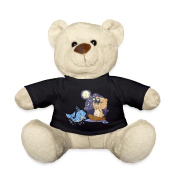 Teddy Bear Sailor Captain Ahoi Trip Boat - Teddy Bear - black - Front