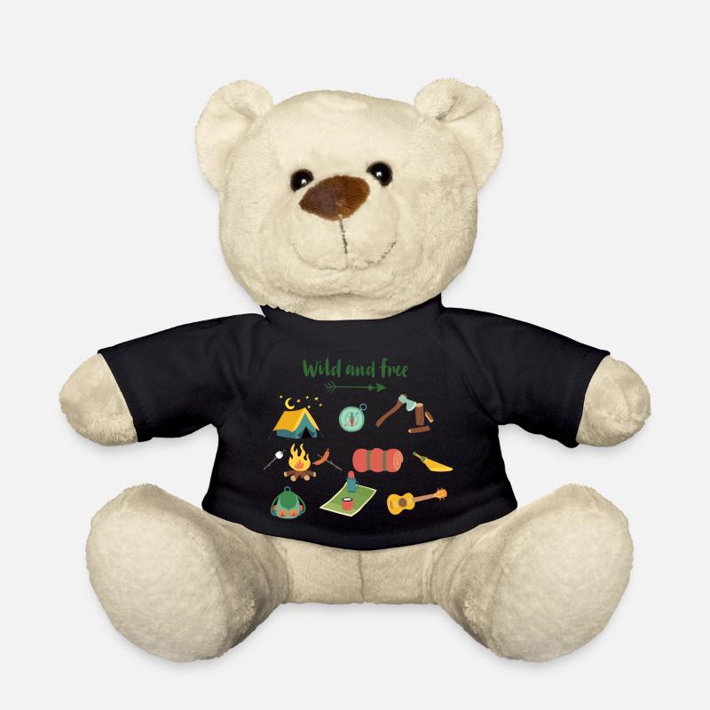 Camping Pfadfinder Lagerfeuer - Teddy - Schwarz