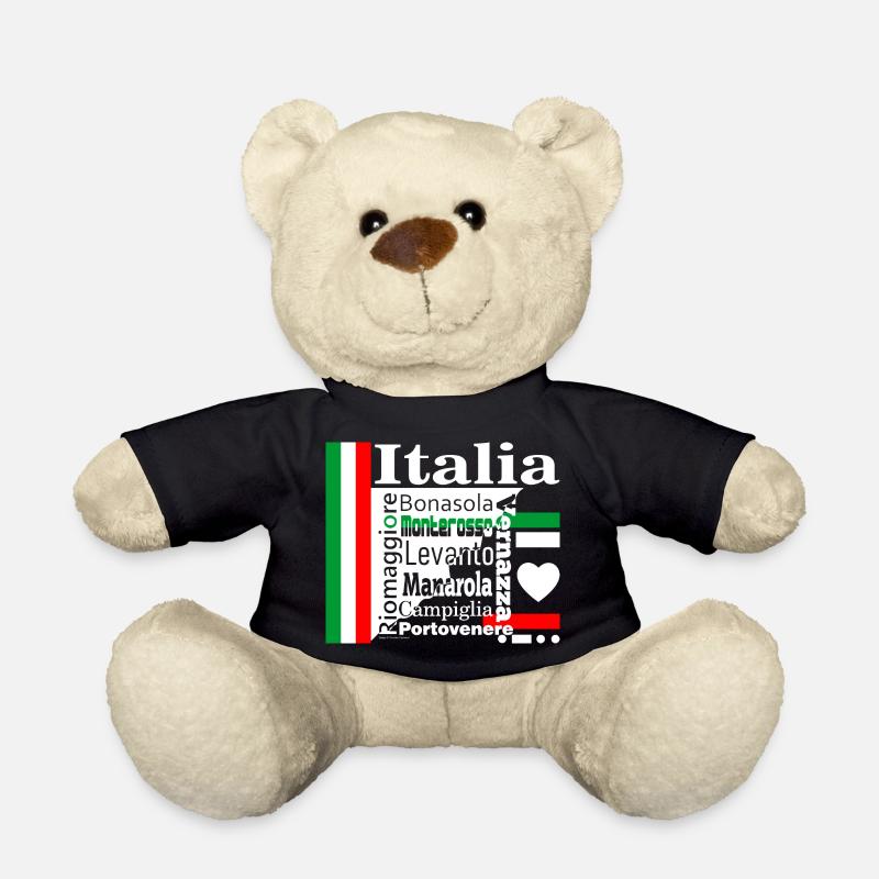 Italia Cinque Terre white - Teddy - Schwarz