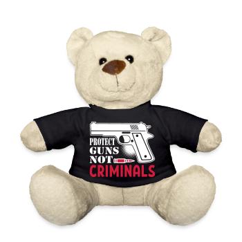 Protect Guns Not Criminal - Teddy Bear - black - Front