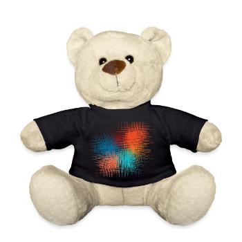 modernes Muster bunt - Teddy - Schwarz - Vorne
