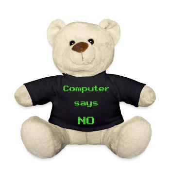 l'ordinateur dit non - Nounours - noir - Devant