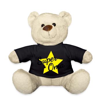 Super Oma - Teddy - Schwarz - Vorne