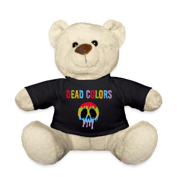 Colored skull manga - Teddy Bear - black - Front