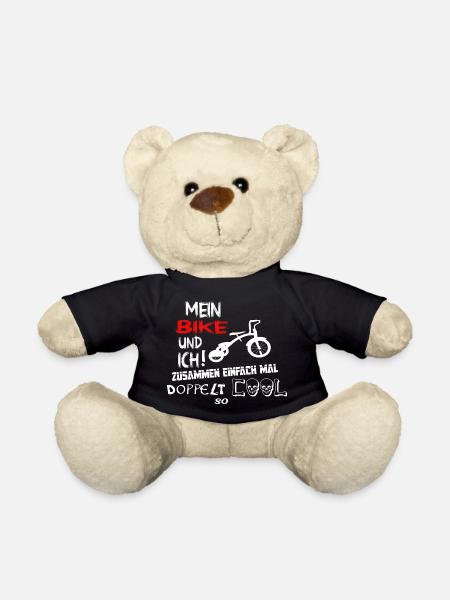 Fahrrad Radfahrer - Teddy - Schwarz