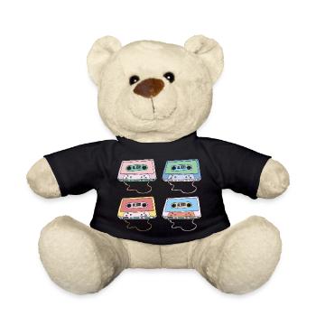 Musikkassette Kompakt Kassette Tonband Retro 80er - Teddy - Schwarz - Vorne