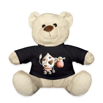 Kuh mit Herz - Teddy - Schwarz - Vorne