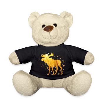 Beautiful moose - Teddy Bear - black - Front