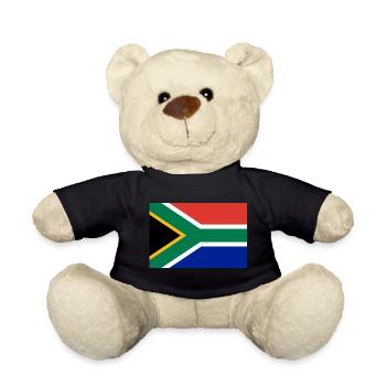 South Africa flag - Teddy Bear - black - Front