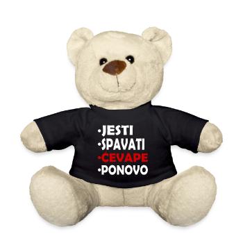 Cevape Balkans Serbia Bosnia Croatia - Teddy Bear - black - Front