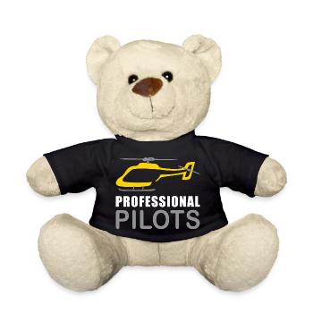 Hubschrauberlogo: Profipiloten - Teddy - Schwarz - Vorne
