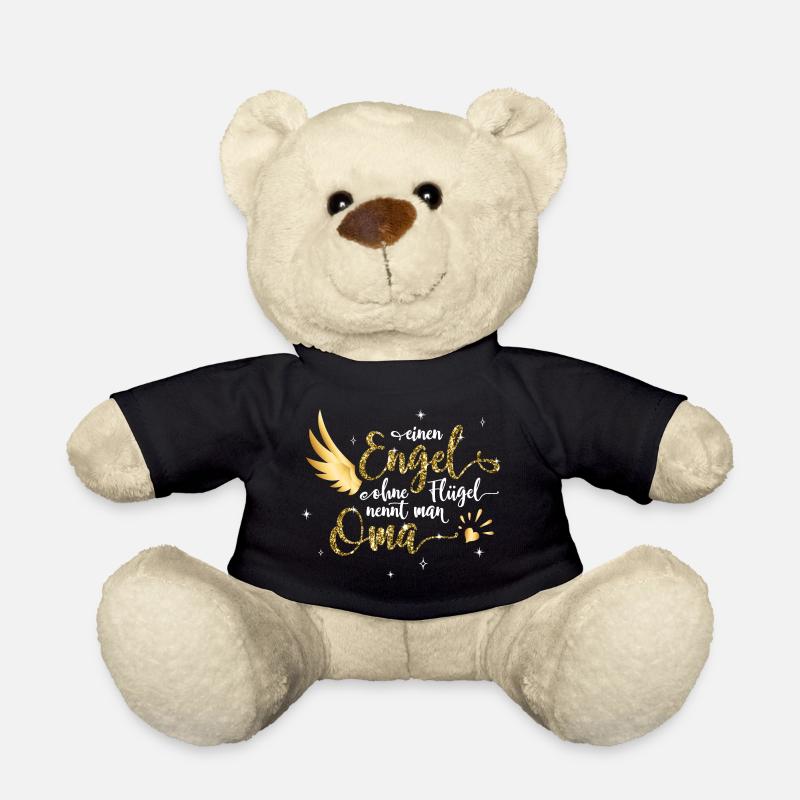 beste Oma Engel Geburtstag Geschenk Omi Sprüche - Teddy - Schwarz