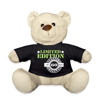 60. Geburtstag , limited Edition orginal 60 (25) - Teddy - Schwarz - Vorne
