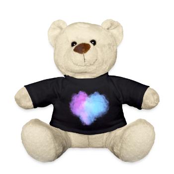 Herzförmige Wolken - Teddy - Schwarz - Vorne