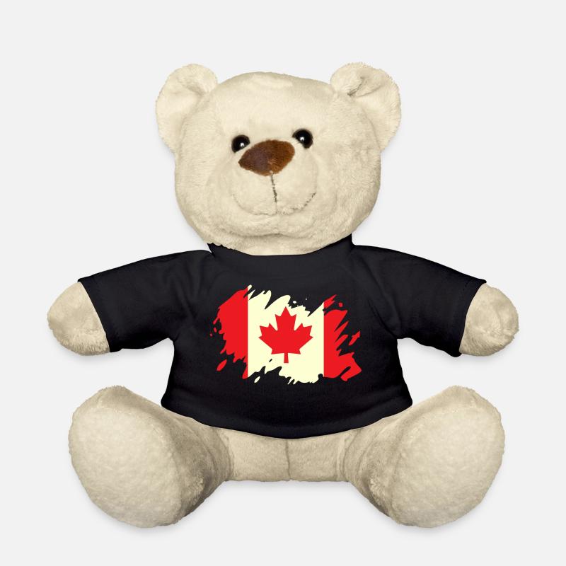 Kanada Flagge Ahorn Ahornblatt Maple Leaf Urlaub - Teddy - Schwarz