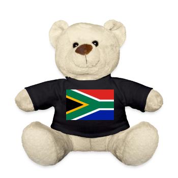 Drapeau de l’Afrique du Sud - Nounours - noir - Devant