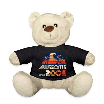 Awesome since 2008 Geschenkidee - Teddy - Schwarz - Vorne