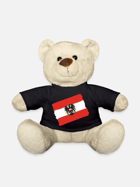 Österreich Fahne - Teddy - Schwarz