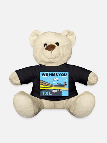 TXL, we miss you, retro - Teddy - Schwarz